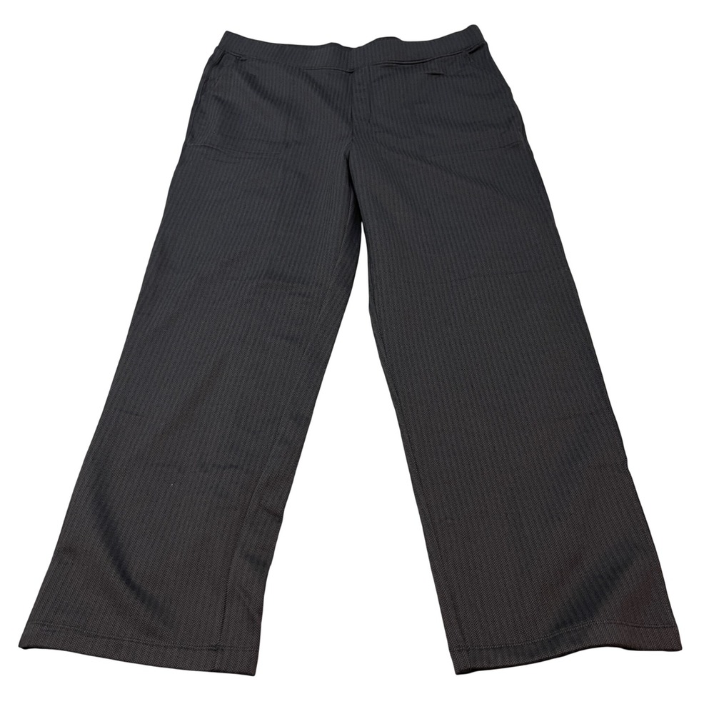 Mondetta Herringbone Straight Leg Pants Black Moisture Wicking Womens Size XL‎